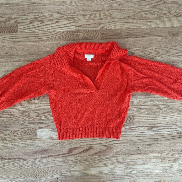 Anthropologie Maeve V-Neck Polo Sweater - Picture 2 of 5